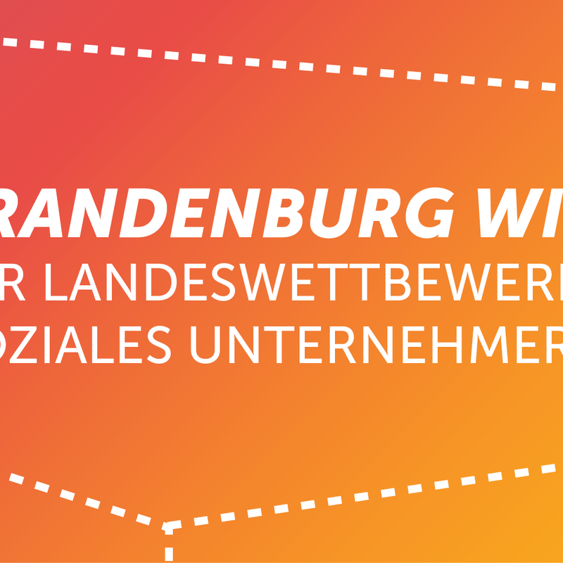 BRANDENBURG WIRKT - Der neue Preis für soziales Unternehmertum!  Sozialunternehmen machen den Unterschied - und BRANDENBURG WIRKT macht sie sichtbar!  Zum ersten Mal würdigt das Ministerium für Wirtschaft, Arbeit, Energie und Klimaschutz herausragendes sozialunternehmerisches Engagement in Brandenburg mit einem eigenen Wettbewerb.  Gesucht werden mutige Ideen, nachhaltige Geschäftsmodelle und kreative Lösungen für gesellschaftliche Herausforderungen. Zu gewinnen gibt es drei Jurypreise und einen Publikumspreis - alle monetär dotiert, alle mit dem Ziel, Wirkung zu verstärken und Wachstum zu ermöglichen.  Zeigen Sie, was Brandenburg kann - sozial, innovativ, zukunftsorientiert. Jetzt bewerben und mit Ihrer Wirkung überzeugen!